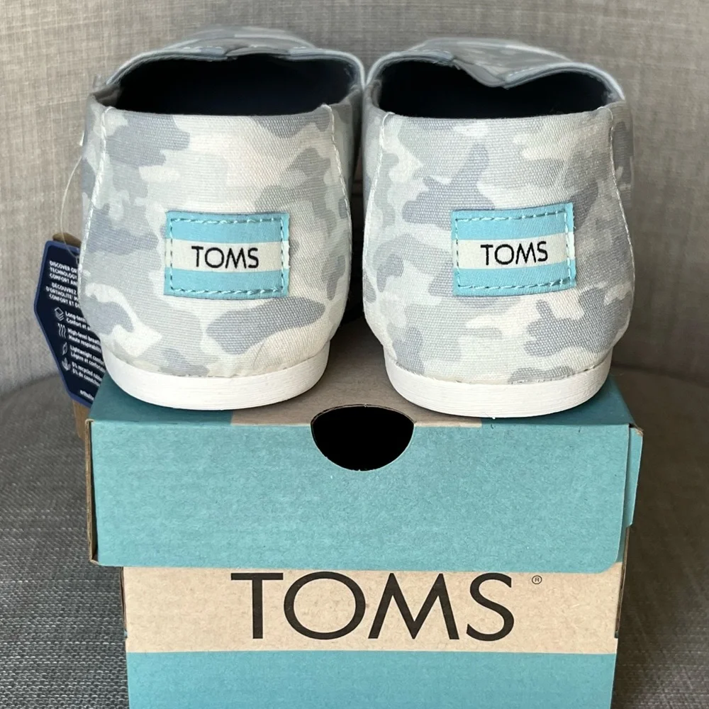 TOMS Alpargata Cloudbound Slip-on Shoes Women's US9 Glacier Grey Camo - Picture 2 of 6